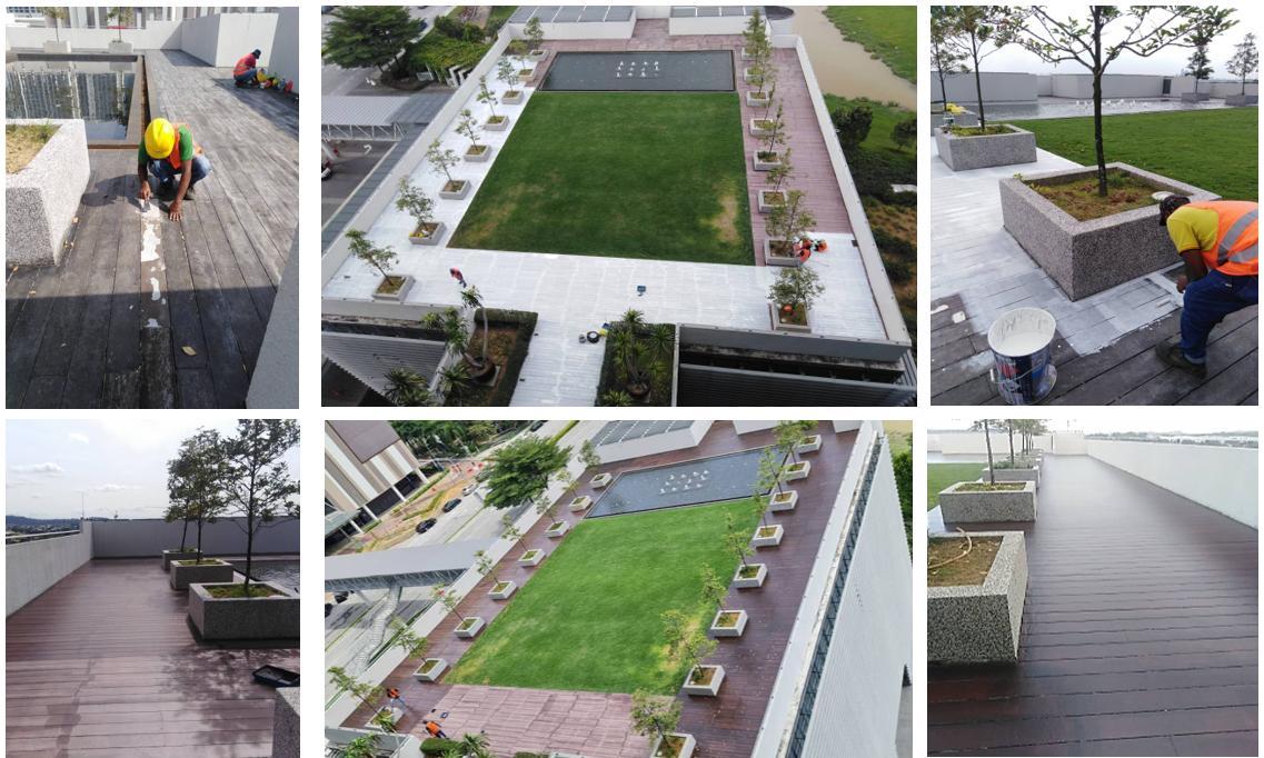 Roofing refurbishment works at SP Setia HQ Tower